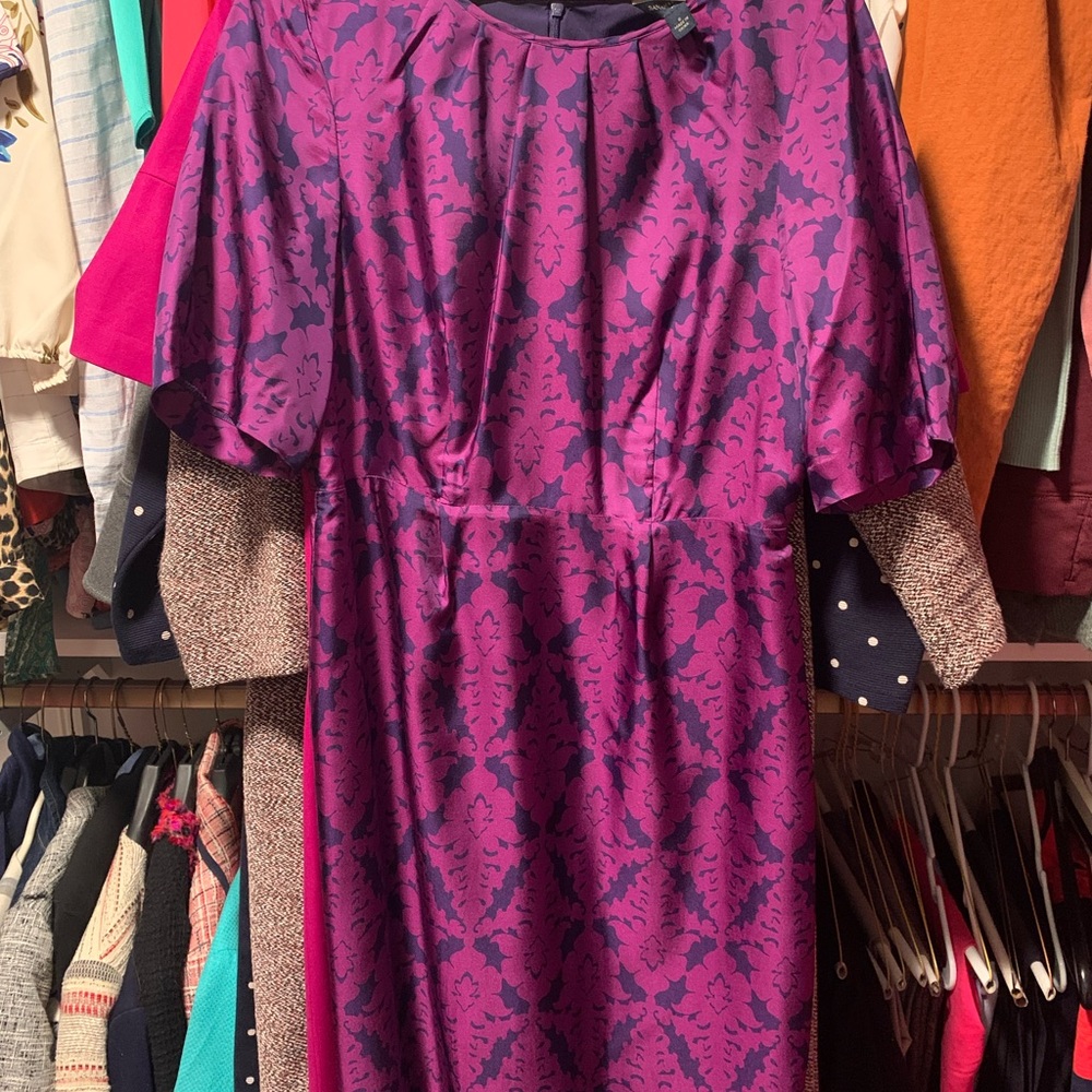 Purple IKAT Jcrew dress.